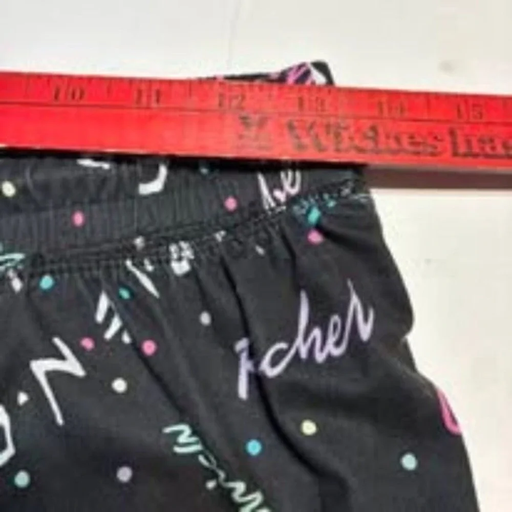 Friends Jogger Pants Black Multicolor Womens S TV Show Lounge Pajama Nostalgia